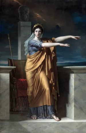 Polyhymnia,Muse of Eloquence by Charles Meynier Oil Painting