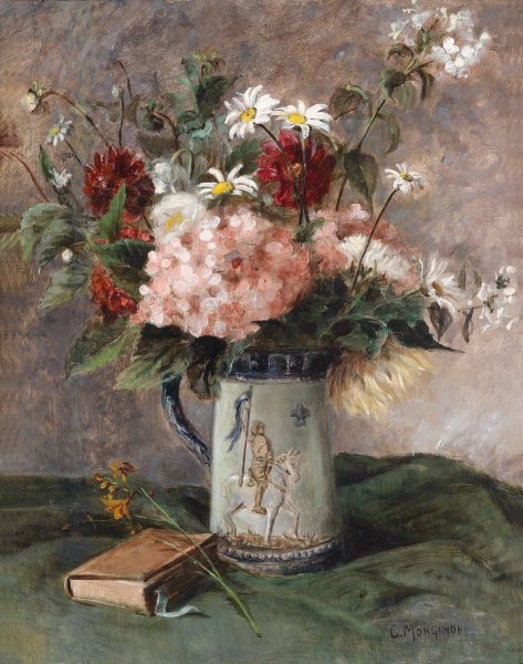 Main Product Photo of Blumenstuck mit Buch Painting by Charles Monginot
