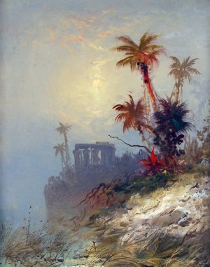 Egyptian Landscape by Charles Morgan Mcilhenney Oil Painting