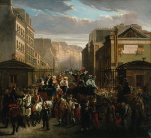 La descente de la Courtille by Charles Nanteuil Oil Painting