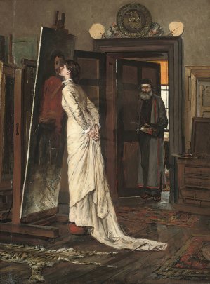 The Artist's Studio by Charles Napier Kennedy Oil Painting