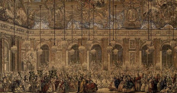 Main Product Photo of The Masked Ball Given by the King Painting by Charles-Nicolas Ii Cochin