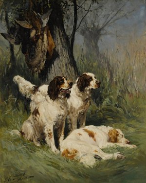Awaiting The Master by Charles-Olivier De Penne Oil Painting