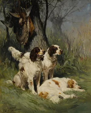 Awaiting The Master Oil painting by Charles-Olivier De Penne