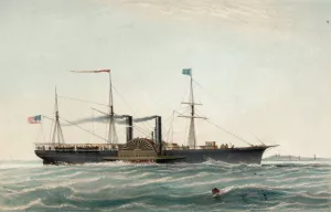 U.S. Mail Steamer, Illinois by Charles Parsons Oil Painting