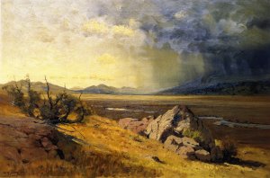 Looking Across South Park by Charles Partridge Adams Oil Painting
