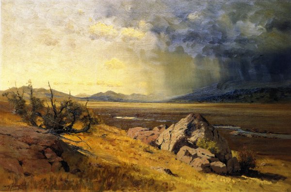 Main Product Photo of Looking Across South Park Painting by Charles Partridge Adams