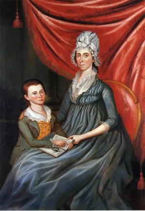 Eleanor Conway Hite and Son, James Madison Hite by Charles Peale Polk Oil Painting
