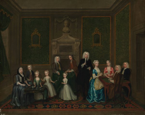 The Strong Family  by Charles Philips - Hand-Painted Oil Painting Reproduction