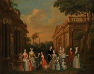 The Watson-Wentworth and Finch Families by Charles Philips Oil Painting