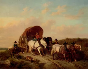 The Unwilling Traveller by Charles Philogene Tschaggeny - Oil Painting Reproduction