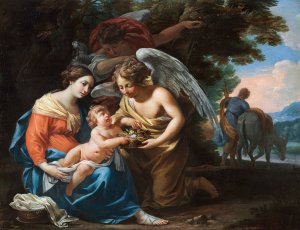 Rest on the Flight into Egypt by Charles Poerson Oil Painting
