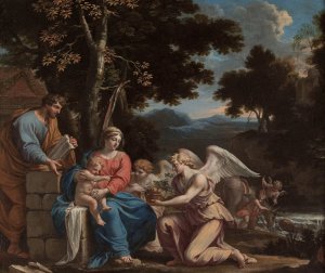 Rest on the Flight into Egypt by Charles Poerson Oil Painting