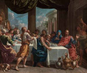 The Wedding at Cana by Charles Poerson Oil Painting
