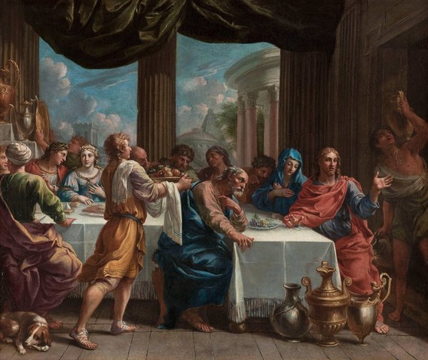 The Wedding at Cana  by Charles Poerson - Hand-Painted Oil Painting Reproduction