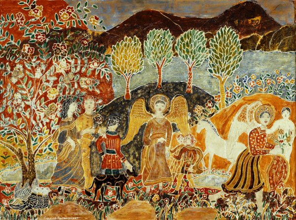 Angels  by Charles Prendergast - Hand-Painted Oil Painting Reproduction