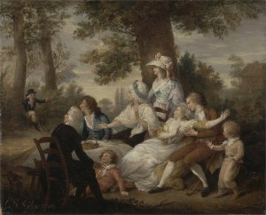 The Vicar of Wakefield, Vol. I, Chap. VIII- Dining in the Hayfields by Charles Reuben Ryley Oil Painting
