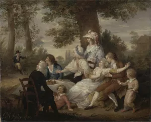 The Vicar of Wakefield, Vol. I, Chap. VIII- Dining in the Hayfields by Charles Reuben Ryley Oil Painting