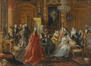 Sir Plume Demands The Restoration Of The Lock, From Alexander Pope's The Rape Of The Lock by Charles Robert Leslie Oil Painting