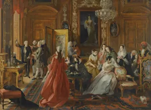 Sir Plume Demands The Restoration Of The Lock, From Alexander Pope's The Rape Of The Lock by Charles Robert Leslie Oil Painting