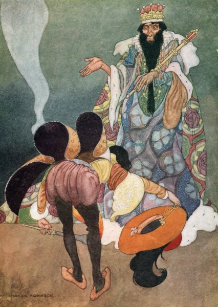 Let The Fireworks Begin, Said The King  by Charles Robinson - Hand-Painted Oil Painting Reproduction