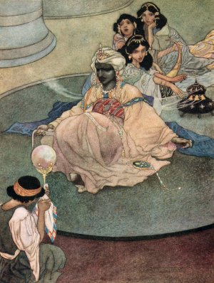 The King Of The Mountains Of The Moon by Charles Robinson Oil Painting