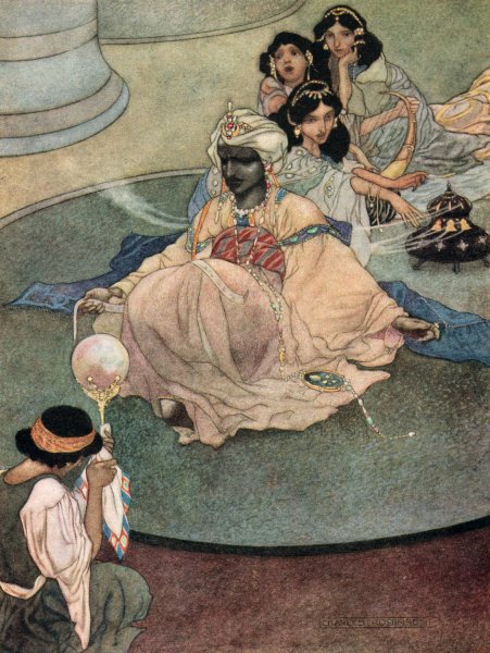 The King Of The Mountains Of The Moon  by Charles Robinson - Hand-Painted Oil Painting Reproduction