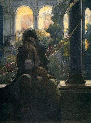 The Rich Making Merry In Their Beautiful Houses While The Beggars Were Sitting At The Gates by Charles Robinson Oil Painting