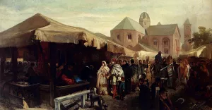 A Visit At The Fair In Utrecht by Charles Rochussen - Oil Painting Reproduction