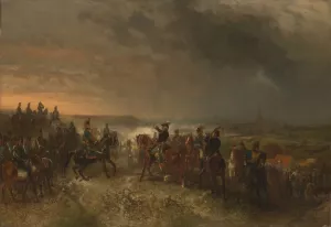 Battle of Castricum Oil painting by Charles Rochussen