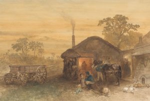 De hoefsmid by Charles Rochussen Oil Painting