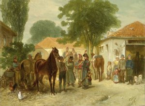De requisitie by Charles Rochussen Oil Painting