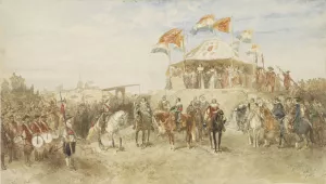 Het vertrek van het Spaanse garnizoen uit Den Bosch na de overgave aan Frederik Hendrik in 1629 by Charles Rochussen Oil Painting