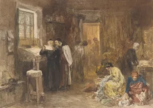 Joodse bankiers by Charles Rochussen Oil Painting