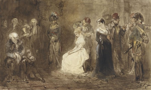 Main Product Photo of Prinses Elisabeth van Frankrijk in de gevangenis, 10 mei 1794  Painting by Charles Rochussen
