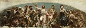 The Colonies Pay Tribute to the Dutch Maiden by Charles Rochussen Oil Painting