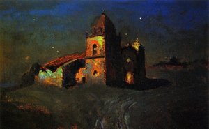 Starlit Mission, Carmel by Charles Rollo Peters Oil Painting