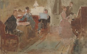 Evening Entertainments by Charles Samuel Keene Oil Painting