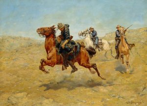 My Bunkie by Charles Schreyvogel Oil Painting