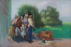 Kaiser Franz im Kreise seiner Familie by Charles Scolik Oil Painting