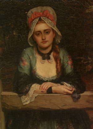 He Loves Me He Loves Me Not Oil painting by Charles Sillem Lidderdale