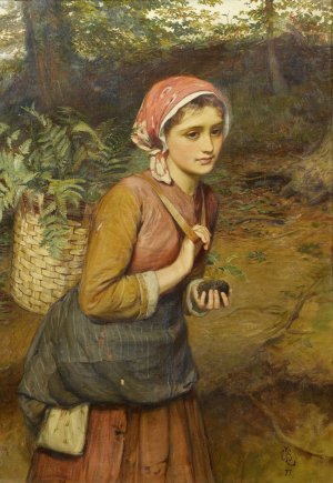 The Fern Gatherer by Charles Sillem Lidderdale Oil Painting