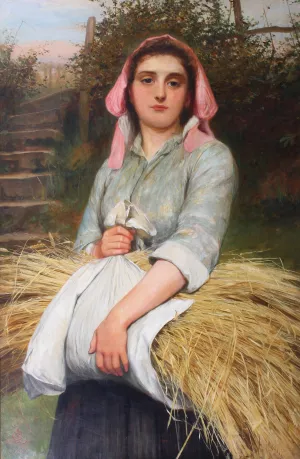 The Gleaner by Charles Sillem Lidderdale Oil Painting