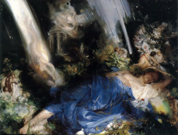 Night Piece to Julia by Charles Sims - Hand-Painted Oil Painting Reproduction