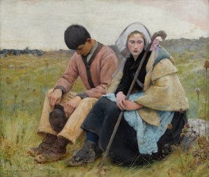Auvers-sur-oise by Charles Sprague Pearce Oil Painting