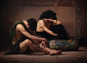 Lamentations Over The Death Of The First-Born Of Egypt by Charles Sprague Pearce Oil Painting