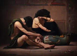 Lamentations Over The Death Of The First-Born Of Egypt by Charles Sprague Pearce Oil Painting