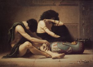 The Death of the First-Born by Charles Sprague Pearce Oil Painting
