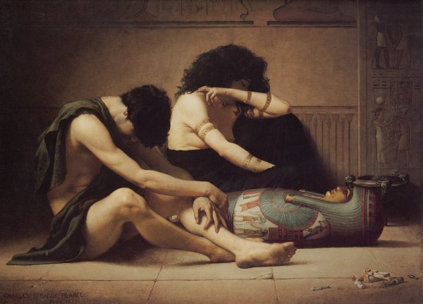 The Death of the First-Born by Charles Sprague Pearce - Hand-Painted Oil Painting Reproduction