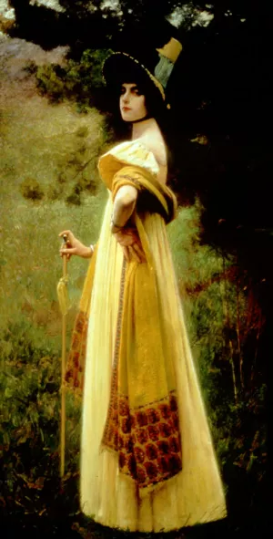 The Shawl by Charles Sprague Pearce Oil Painting